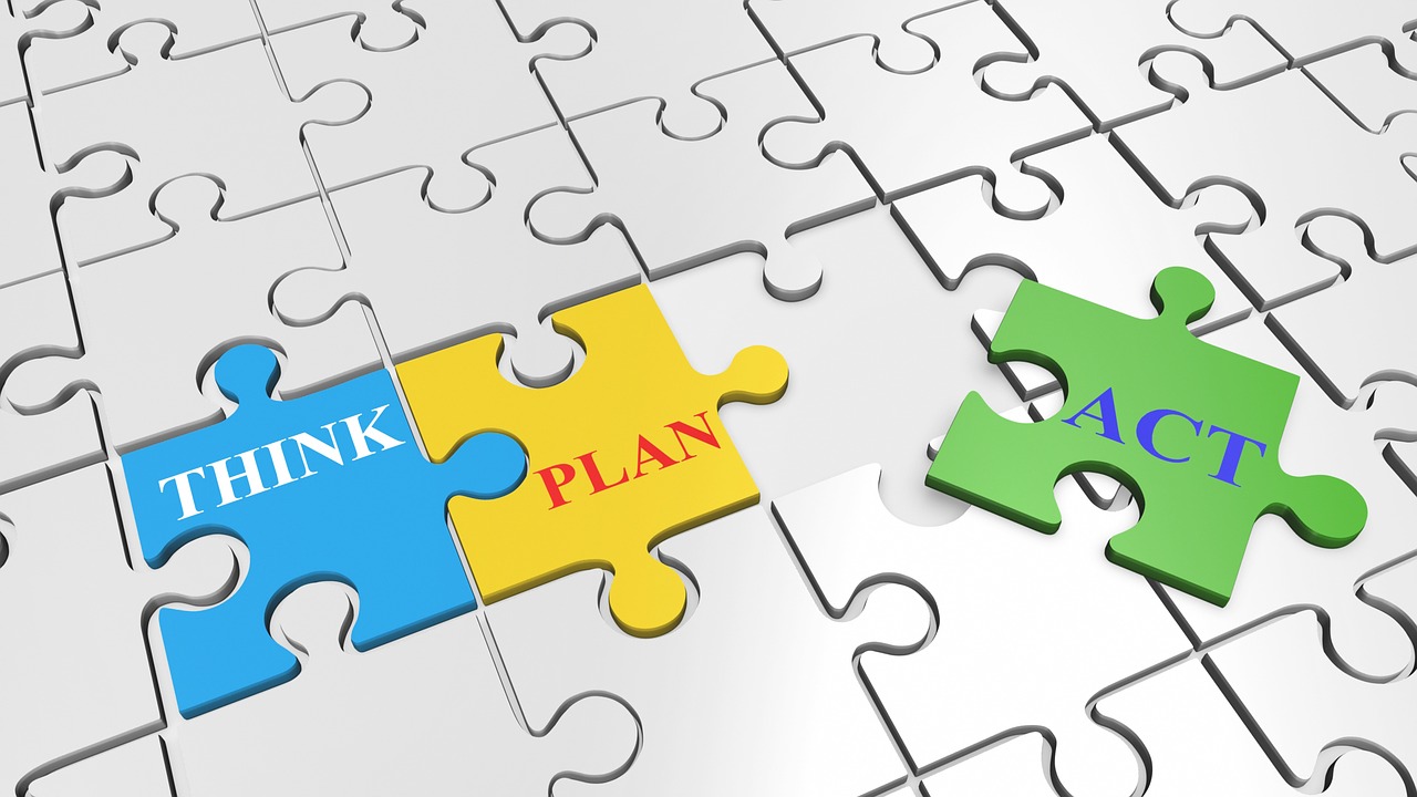 Puzzle think plan act
